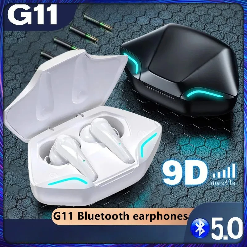 TWS G11 Earphones Bluetooth Wireless Gamer Headphones Sport Low Latency Earbuds Fone Gamer Headset Gamer With Mic Handfree