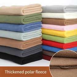 Thickend Polar Fleece Fabric By The Meter for Coat Vest Scarf Doll Pet Nest Sewing Cloth Fluffy Soft Elastic Warm Plain Camel