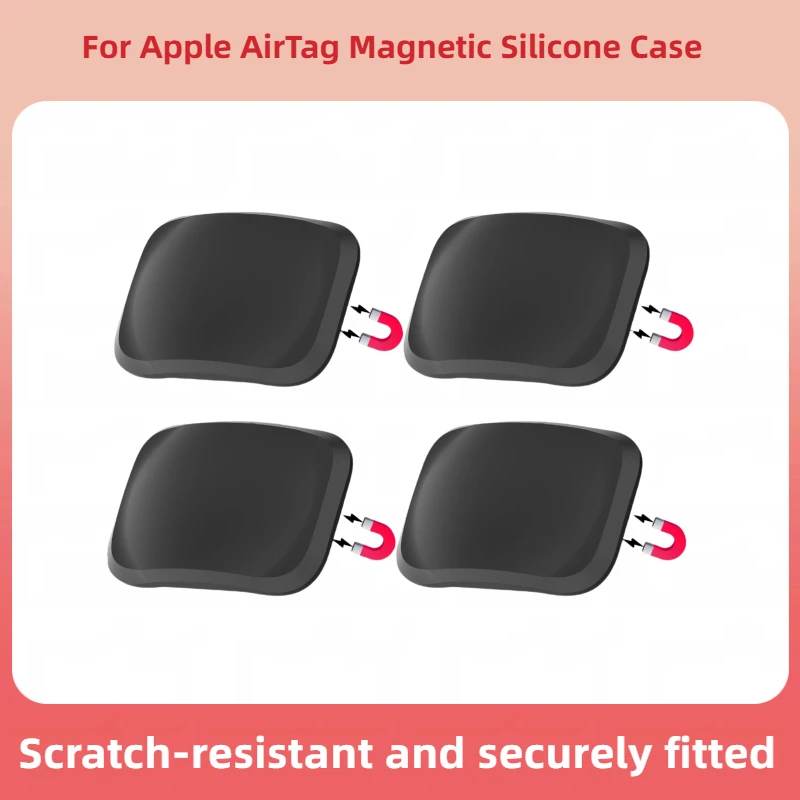 

Premium Magnetic Silicone Cover For Apple AirTag - Securely Fitted Scratch-Proof for Locators & Anti-loss Tools