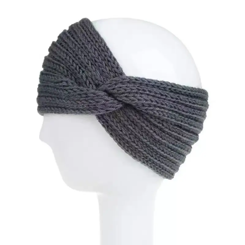 Women's knitted headband Autumn and winter wool hair accessories Yoga exercise cycling thickened headband Fashion headband