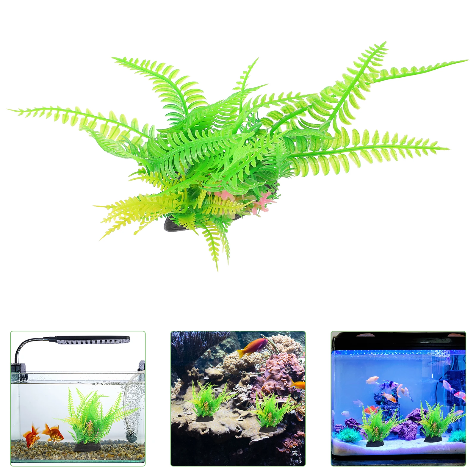 

2 Pcs Artificial Plant Decoration Fish Tank Plants Aquarium Decorations Plastic for Aquariums Realistic Water
