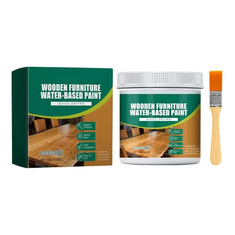 

Wood Furniture Paint Kit 100g Water-Based Wall Paint Interior House Paint For Cabinets Doors Tables And Dressers Refinishing