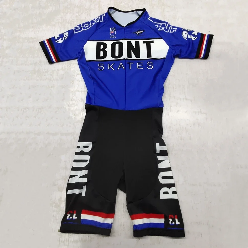 BONT Inline Skating Racing Skinsuit Men Speed Inline Roller Skate Sets Triathlon Clothing Ropa Ciclismo Skating Jumpsuit No Pads