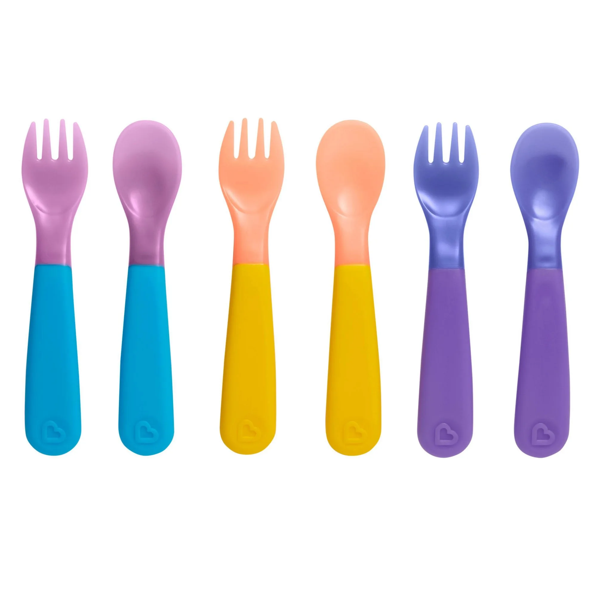 6pcs Color Changing Toddler Forks And Spoons Set, Easy Grip Kids Utensils For Self Feeding And Daily Meals