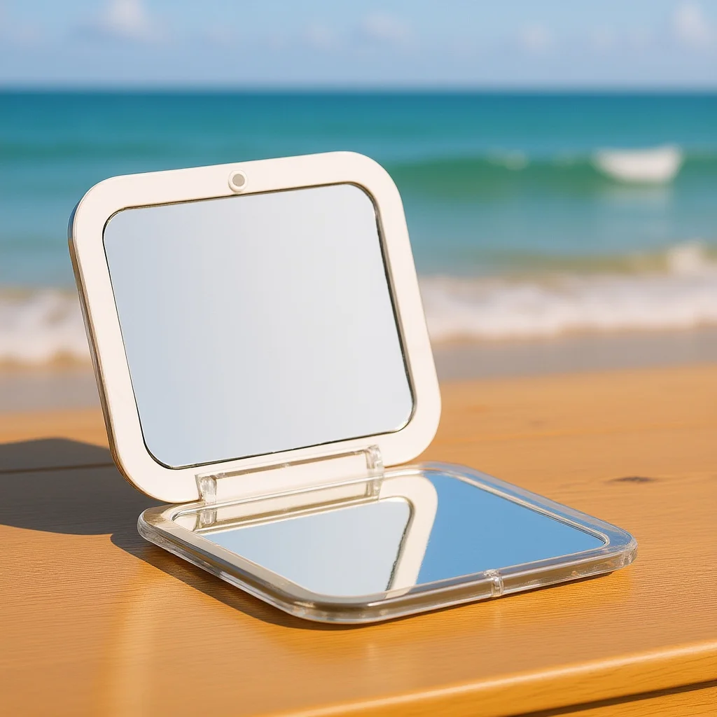 Compact Flip Makeup Mirror 10x Magnification Portable Pocket Mini Mirror for Purse Travel Outdoor Use Makeup Compact