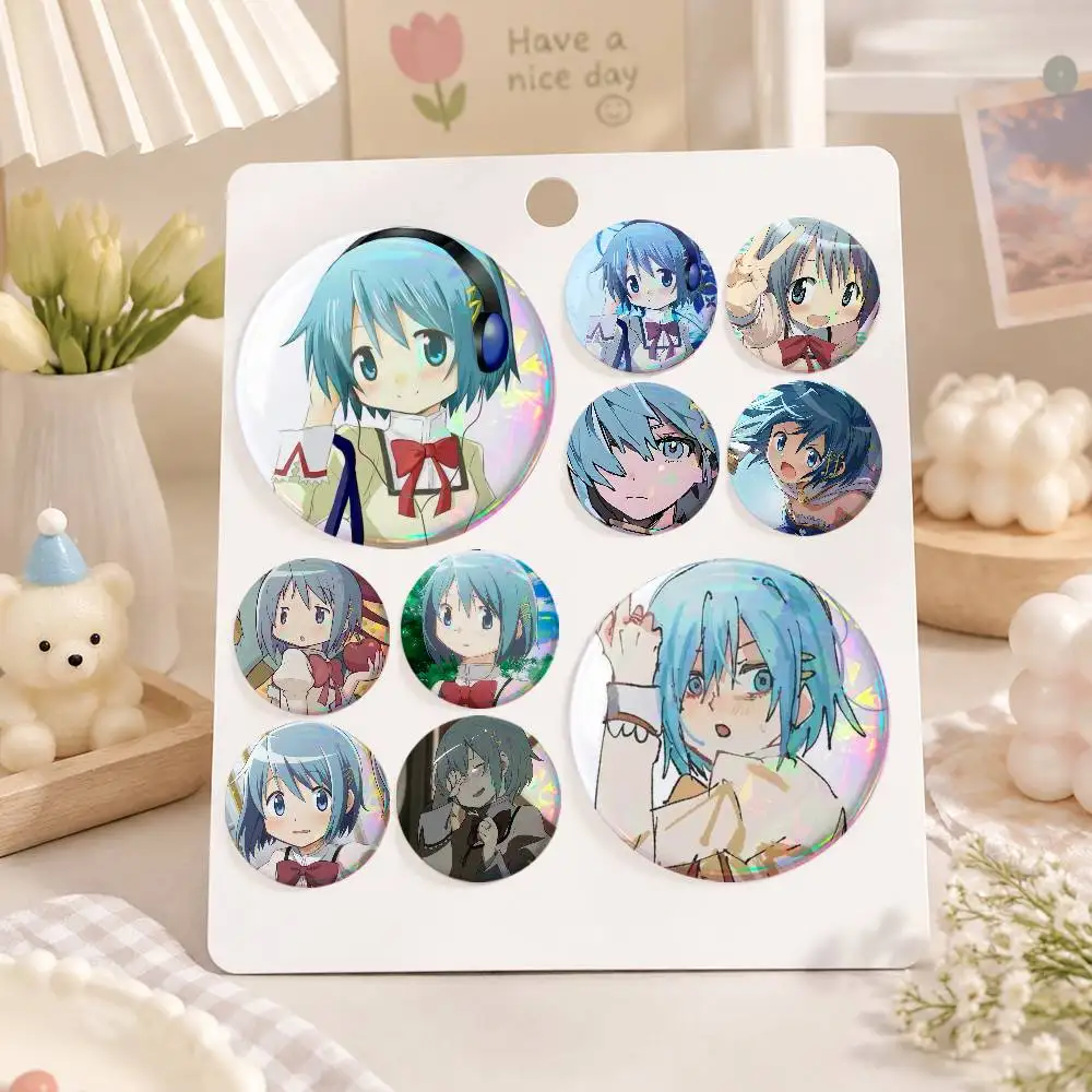 A-Anime Character Sayaka Miki Cosplay COSTUME Badge Pin Tinplate Brooch Prop Xmas Gift Birthday Gift
