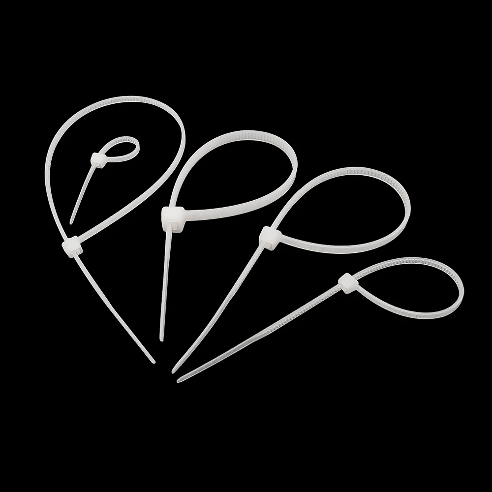 الأبيض الذاتي قفل النايلون كابل الرمز البريدي التعادل ، منظم الأسلاك الصناعية ، 1.99 مللي متر x 80 مللي متر ، 100 قطعة ، 120 قطعة ، 150 قطعة ، 200 قطعة x 2.7