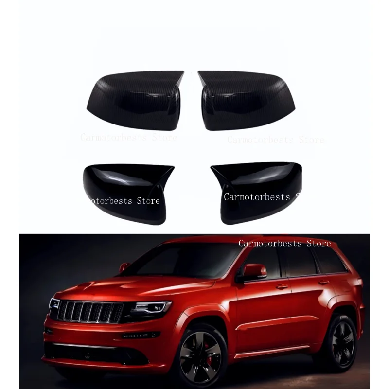 Car Rearview Mirror Cover Wing Cap Fit For Jeep Grand Cherokee 2011 2012 2012 3014-2022  Door Rear View Side Case Trim Sticker