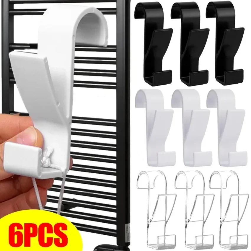 

Bathroom Hanger Clips Heated Towel Radiator Rail Hook Holder Multifunction Drying Rack Hook Towel Clothes Storage Hanger