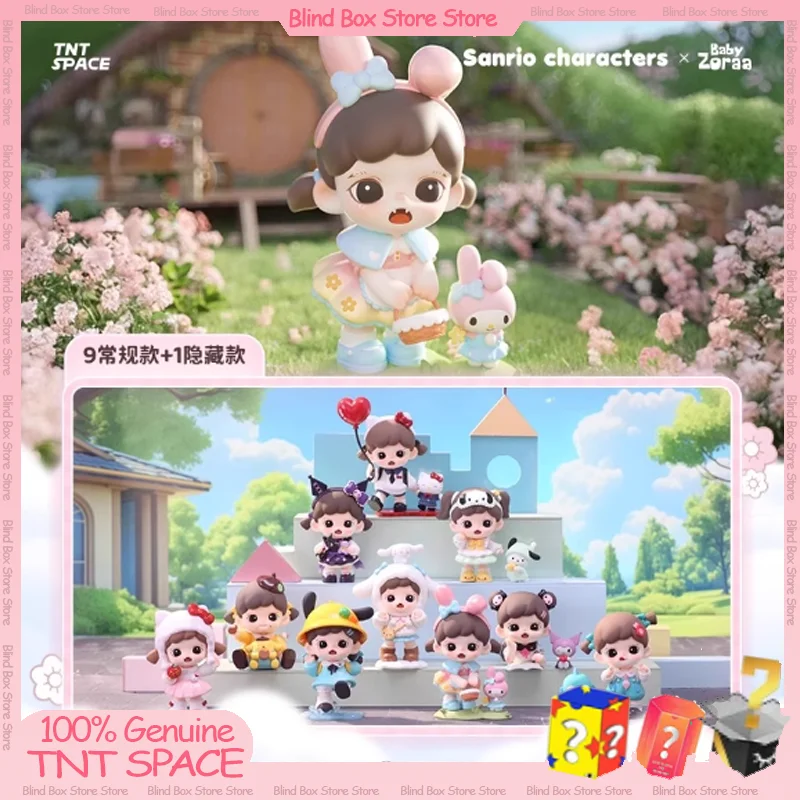 Instock Zoraa X Sanrio Friends Wandering Wonderful Times Series Blind Box Trendy Toy Figure Collectible Desktop Decoration Gift