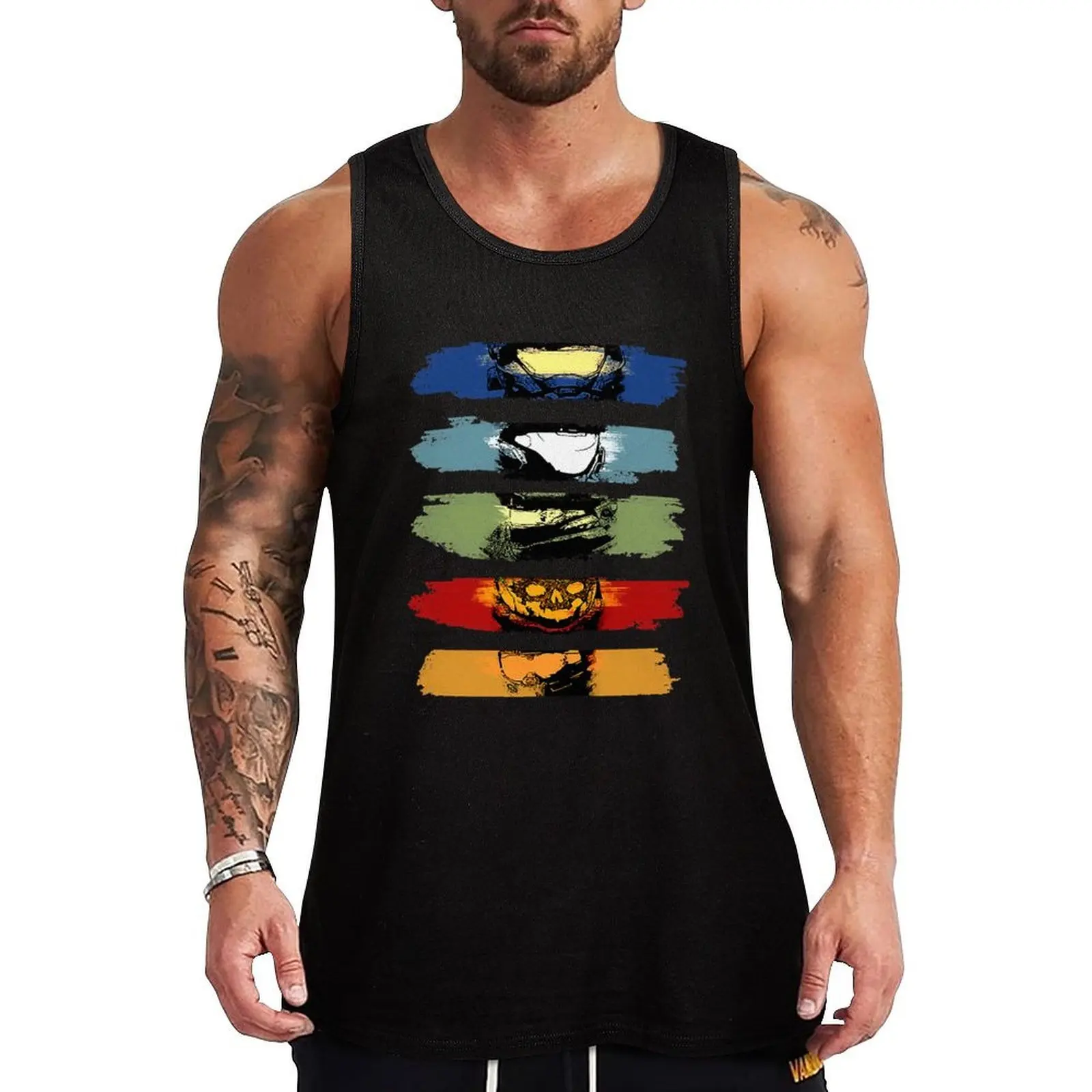 Noble Team Brush Strokes Tank Top Sweat Wicking Tank Top Gym Workout Quick Dry Shirt