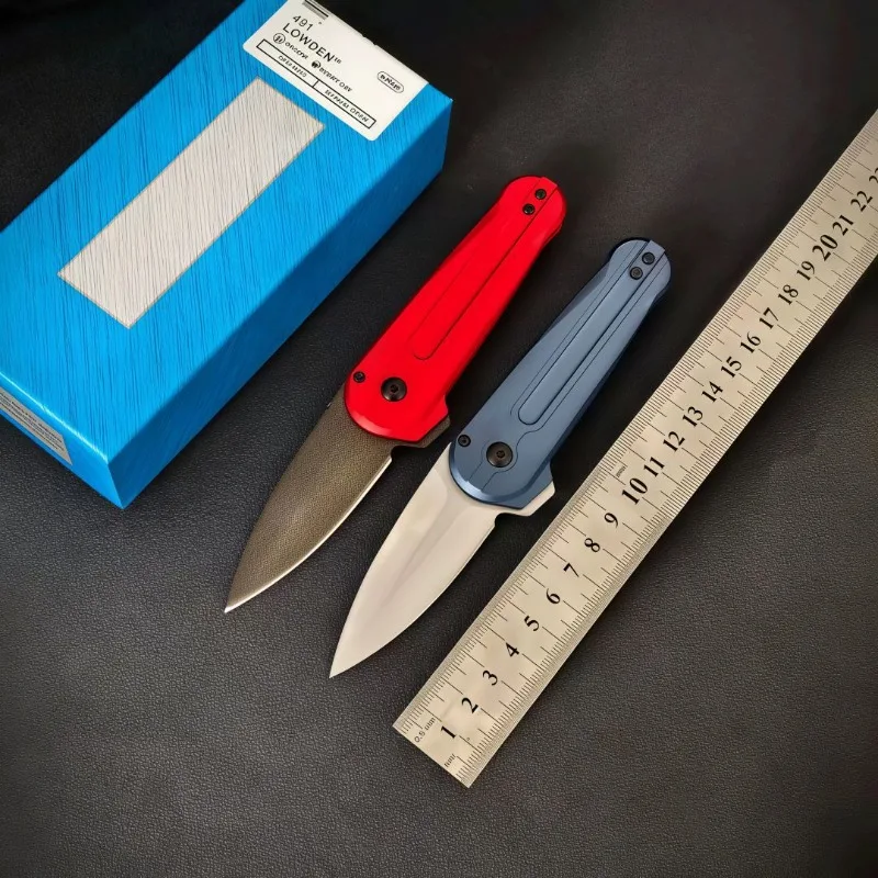 New Product 491 Aluminum Alloy Handle 8CR13MOV Folding Knife, Portable and Practical Fruit Knife for Outdoor Camping, EDC Tools