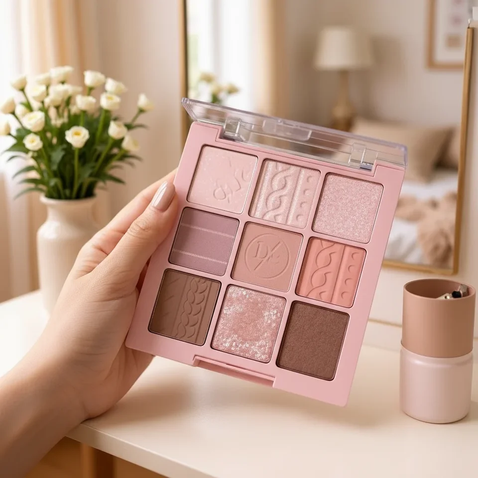 MUGELEEN 9-Color Eyeshadow Palette, Explosive Shine Pearlescent