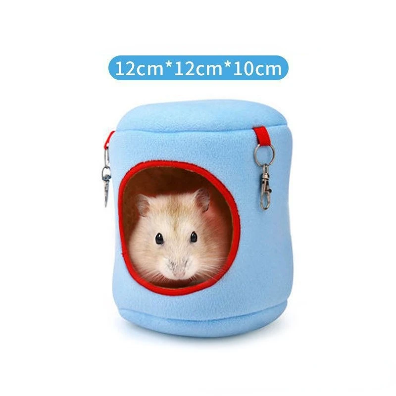 Hamster Soft Warm Bed Rat Hammock Pig Squirrel Winter Pet Toy Hamster Cage House Hanging Nest+Mat House Bed Animal Mice Rat Nest