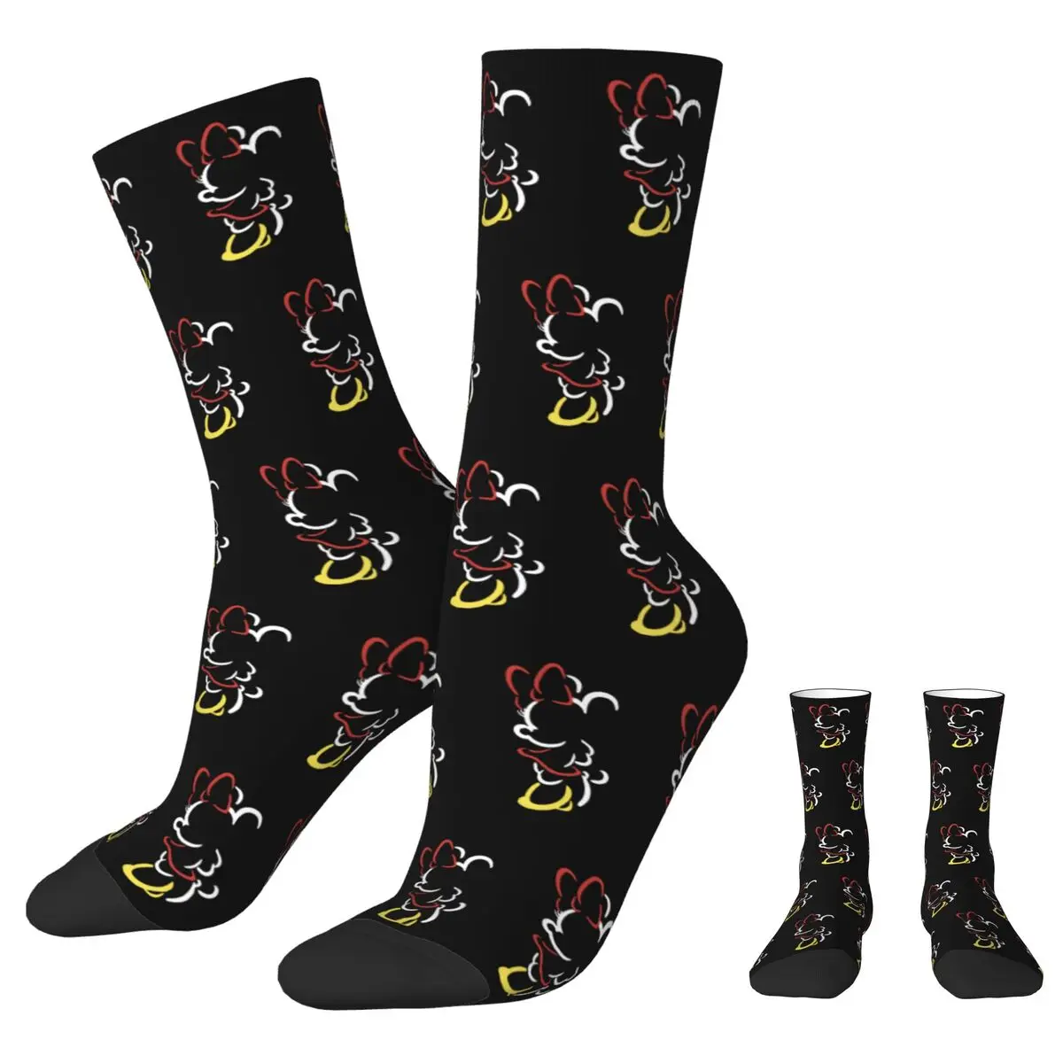 

Minnie Mouse Cartoon Cute Sock Fashion Male Men Sock Casual Polyester Manga Anime Sport Women's Sock Spring Summer Autumn Winter