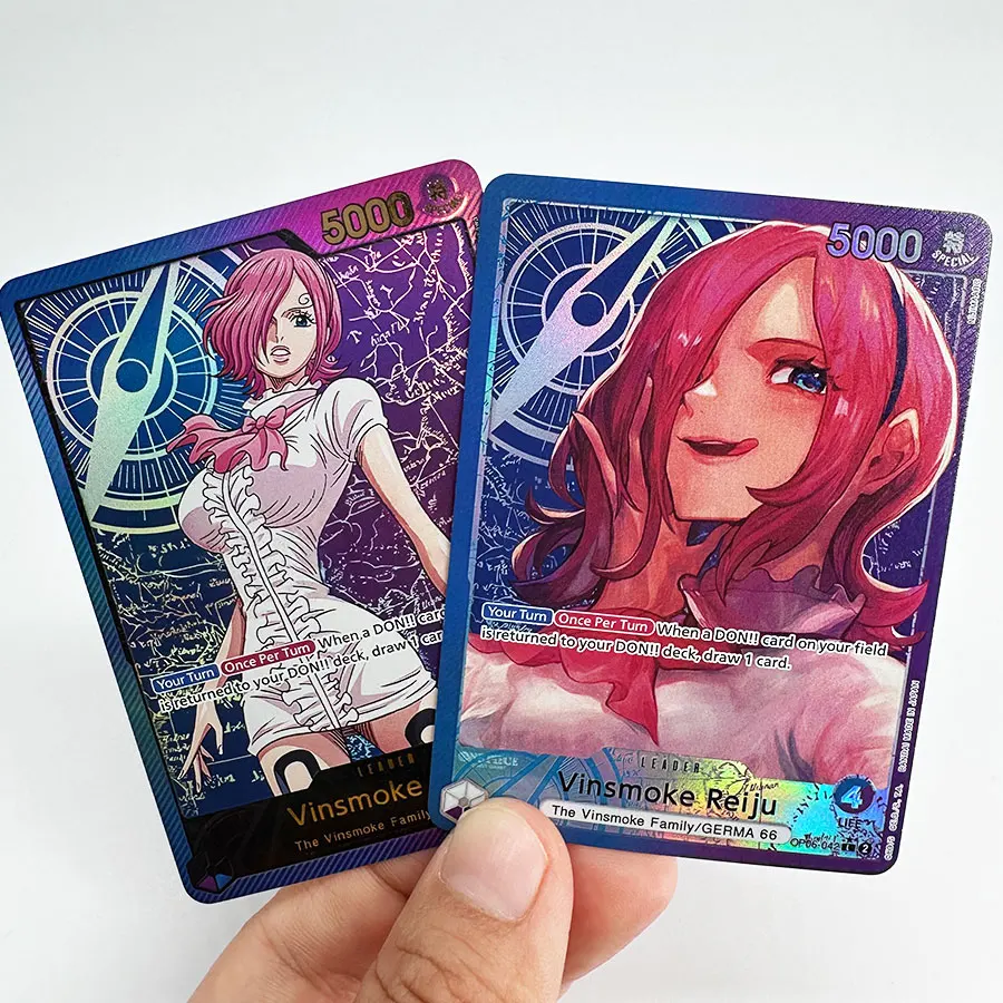 One Piece TCG Vinsmoke Reiju Proxy Bundle OP06-042 - GERMA 66 Leader Special Alt Art Holo Foil OPCG  for Anime Game