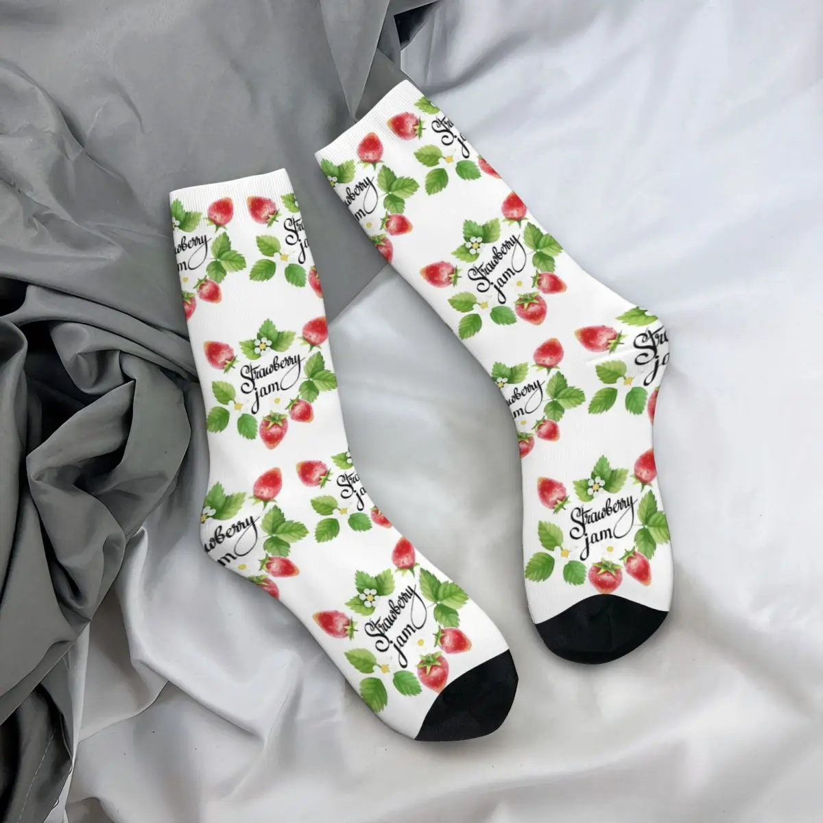 Strawberry Jam Unisex Winter Socks Warm Happy Socks Street Style Crazy Sock