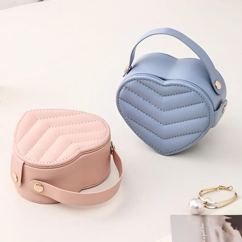 Portable Jewelry Storage Box Heart-shaped Storage Box Jewelry Organizer Earring Holder Compact Valentine Gift Packaging Box