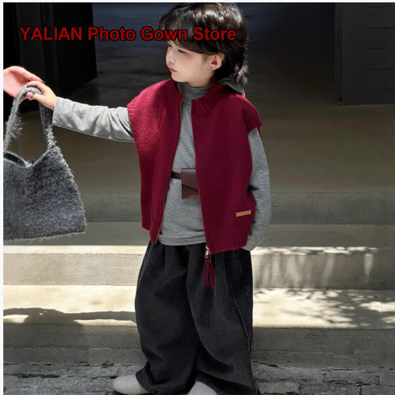 Boys Girls Casual Long Sleeve Shirt Vest Kids Trendy Autumn Wear 2025 Long Sleeves