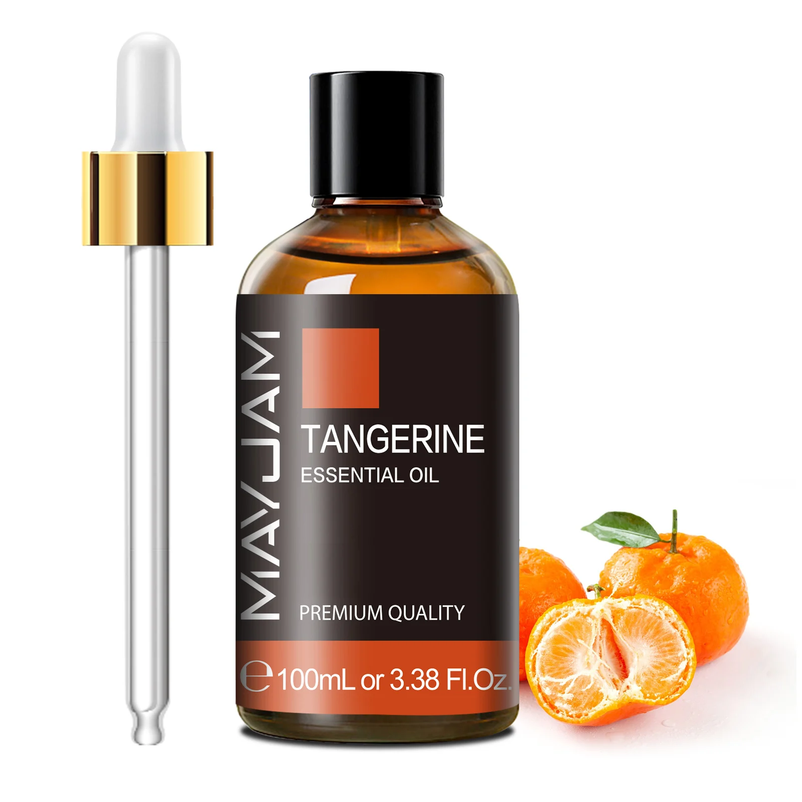 MAYJAM 100 ml pure etherische olie met glazen druppelaar, aromatherapie etherische oliën lavendel eucalyptus rozemarijn vanille aroma-olie