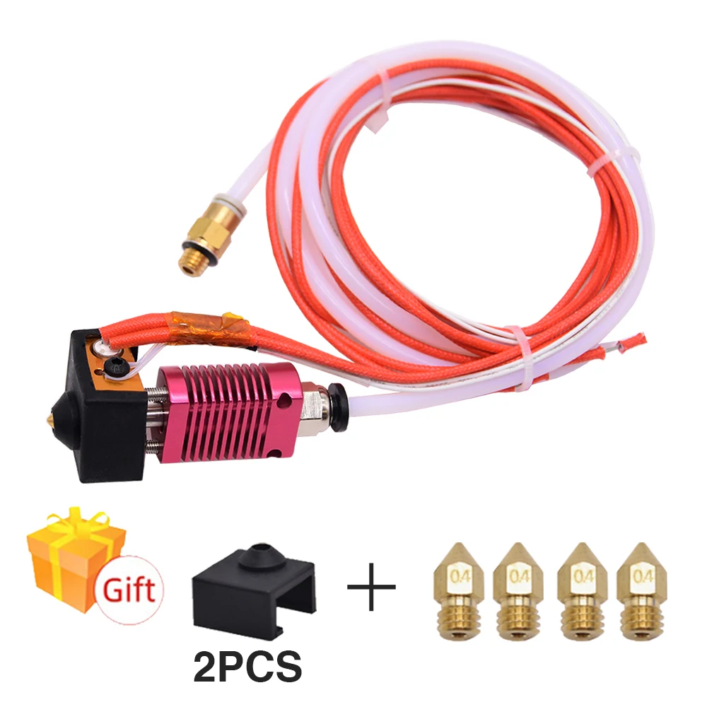For Creality Ender 3 Metal J-Head CR10 MK8 Hotend Extruder Kit Heat Block Nozzle Heater Thermistor do drukarki 3D CR10s Pro Ender3 V2 Ender 5