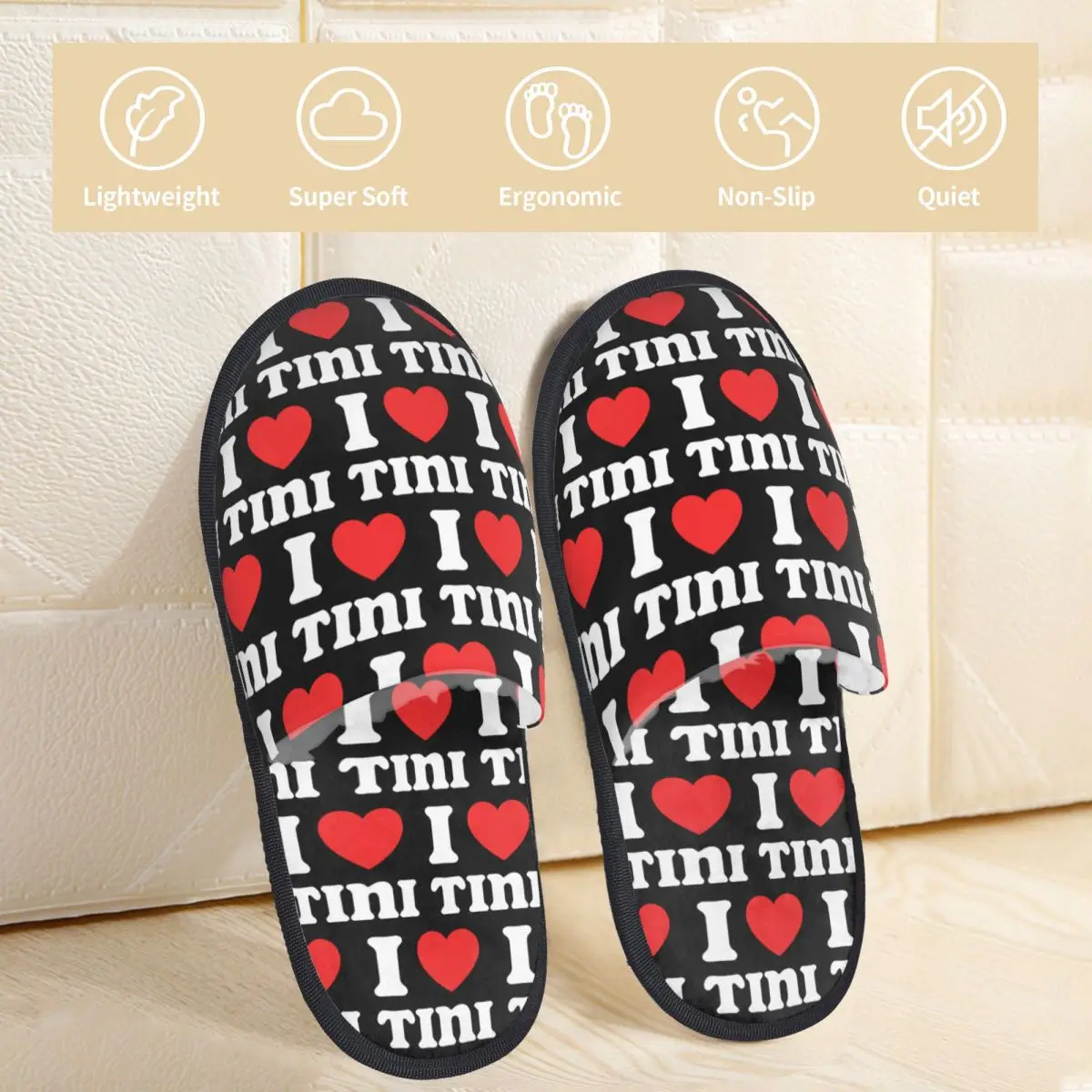 Winter Slippers I Love TINI STOESSEL Futtura Tour Accessories Household Fur Slippers Slides Indoor Singer Soft Anti-skid Slides