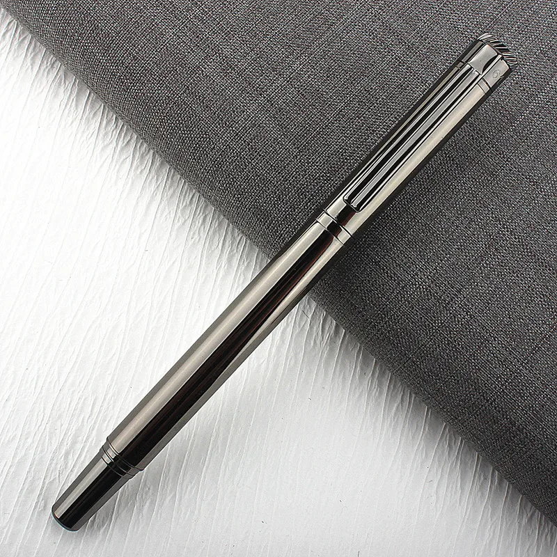 

Luxury Quality Metal Gray Business Office Fountain Pen Student School Stationery Supplies Ink Calligraphy Pen