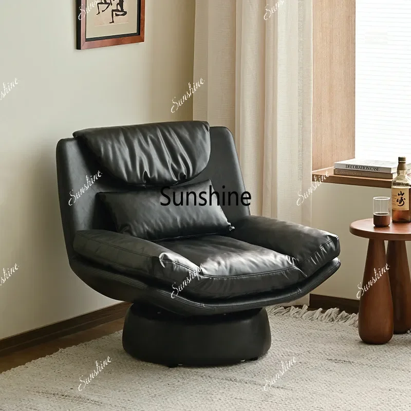 Rotating single sofa chair retro medieval style living room balcony leisure single chairTJ