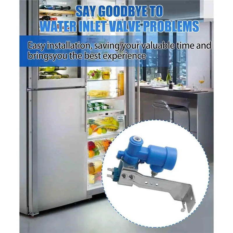 A93E-Refrigerator Water Inlet Valve For Midea Restores Ice-Maker & Water Dispenser Flow Replaces 17431000001481 AP7095894