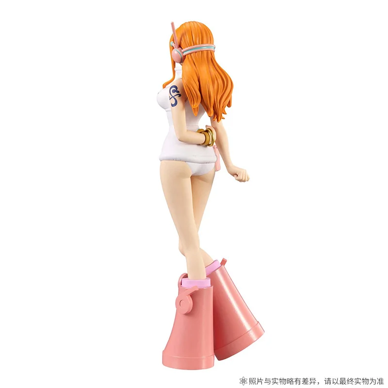 New Anime One Piece Nami And Luffy Figures Future Island Standing Pretty Girl Nami Handmade Desktop Decor Model Kids Toy Gift