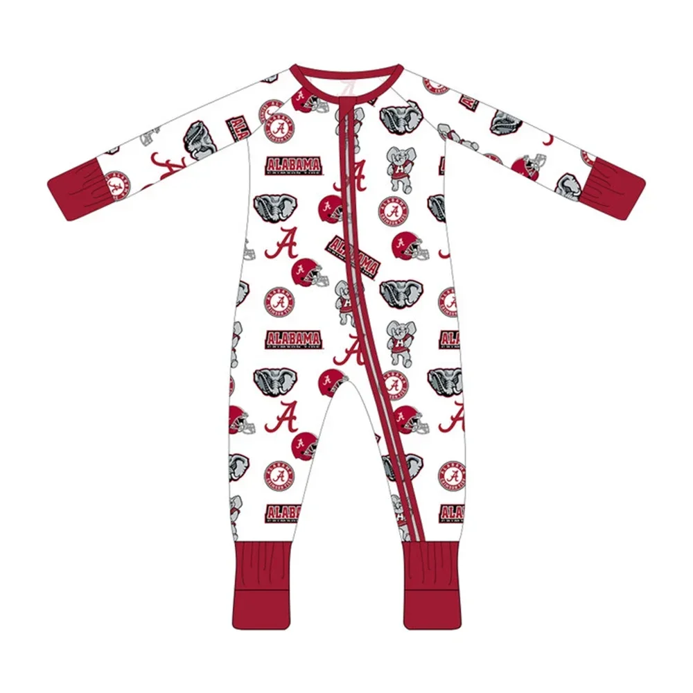 Boutique children's clothes long-sleeved jumpsuit letter element sports series boys clothing custom milk silk