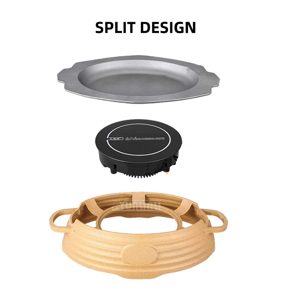 Kitchen Fish Cooking Equipment High Fire Induction Cooker Aluminum Alloy Non Stick Baking Plate Fish Oven