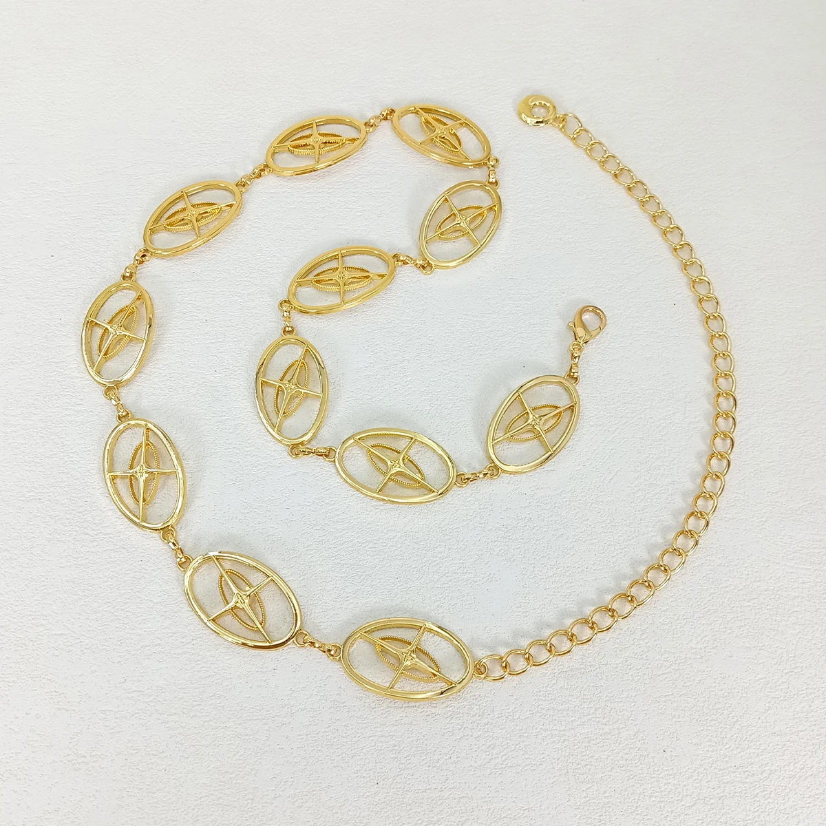 موضة الكوكب الذهبي نجوم الخصر حزام على شكل سلسلة الإناث الراقية الماركات الفاخرة الشرير القوطية Y2K حزام مصمم حزام للنساء #5