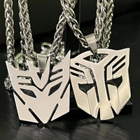 HNSP Anime Movies Autobots Sign Stainless Steel Pendant Chain Necklace For Men Boy Jewelry Accessories Gifts