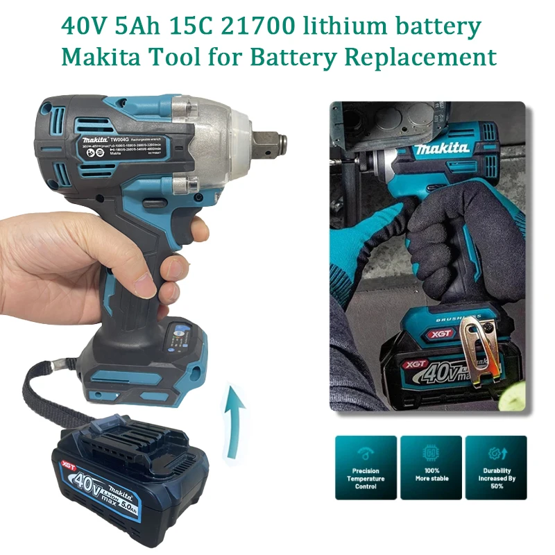 

Original Makita 40V MAX XGT 21700 lithium-ion battery 8.0AH rechargeable toolbattery BL4020 BL4025 BL4040 BL4050 BL4080