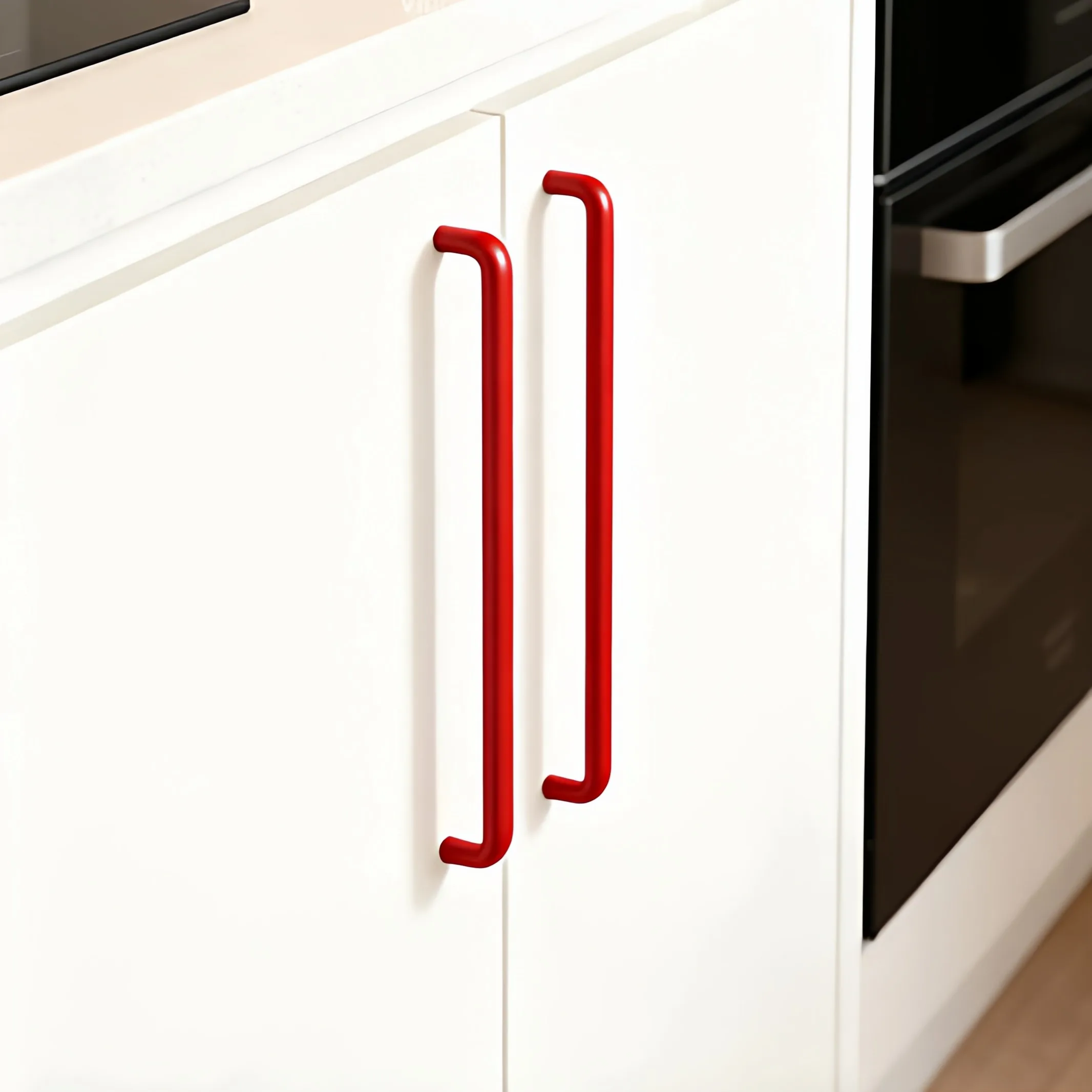 Minimalist Brass Red Cabinet Pulls Color Handles Drawer Wardrobe Door Blue Green Yellow Furniture Hardware Handles Hole 160mm