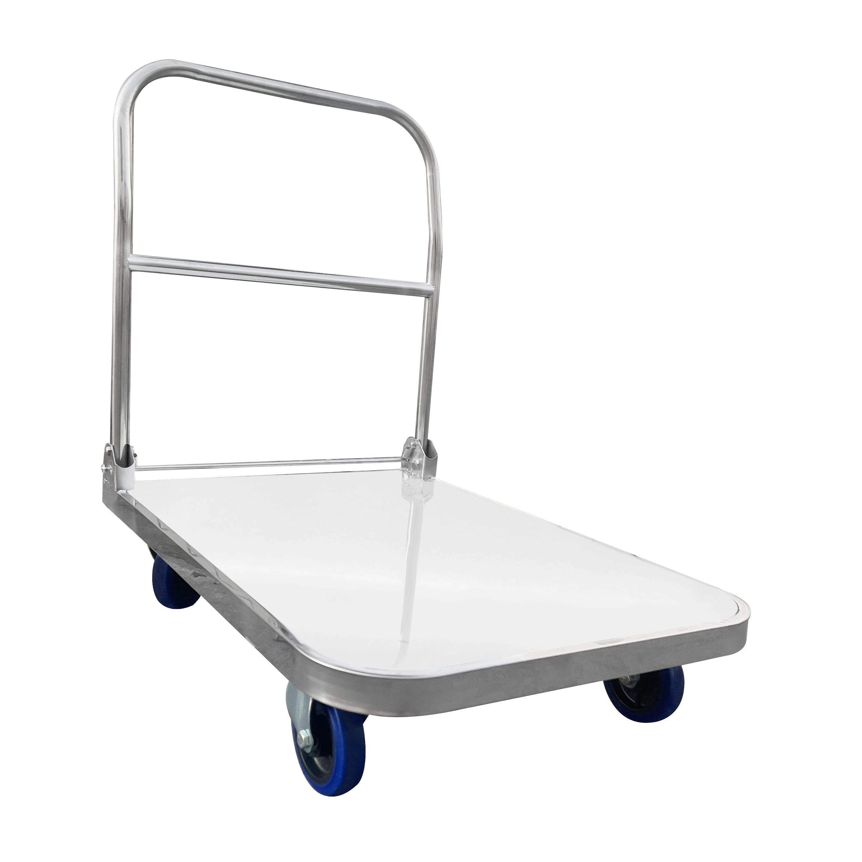 

Stainless Steel Household Hand Foldable Food Cart Collapsible Heavy Duty Dolly Trolley Hand Carts & Trolleys for Carrying Goods