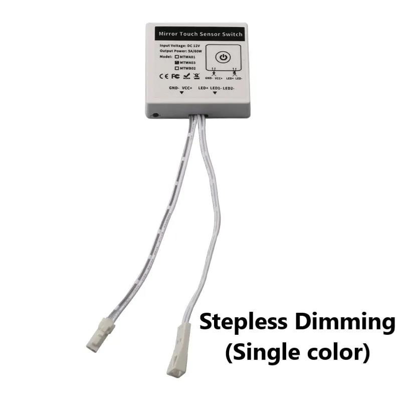 LED-Licht-Touch-Schalter 12V 24V 5A Ein-Knopf-Spiegellicht-Touch-Dimmsensor für Badezimmerspiegel – Detail 16