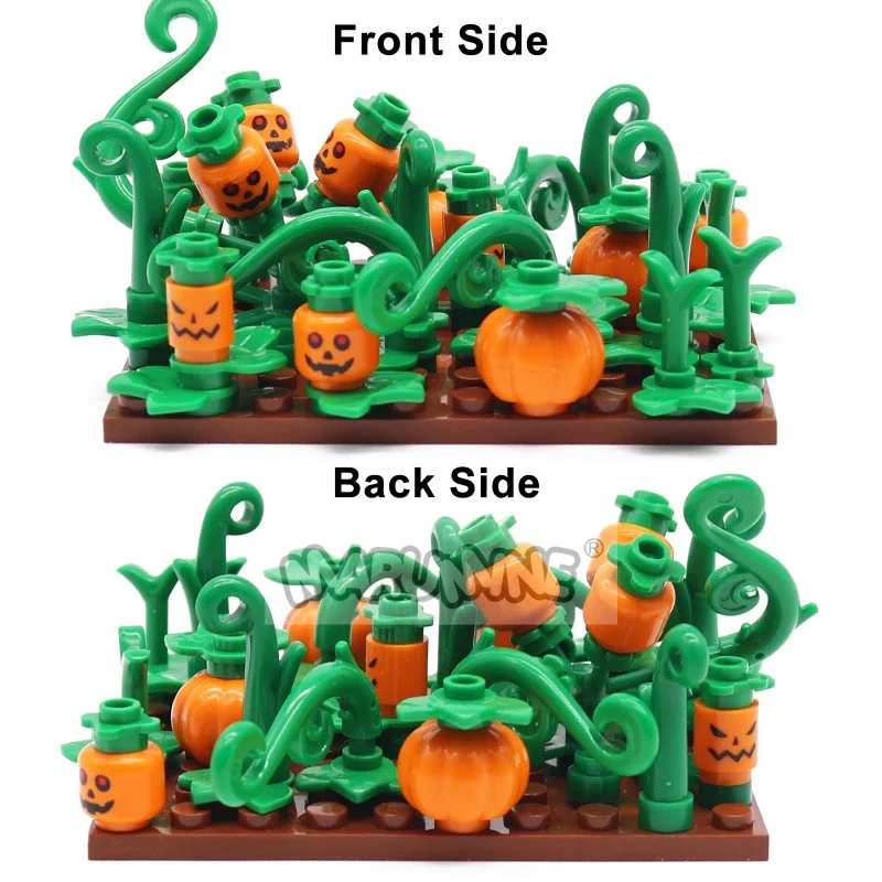 Marumine-Ensemble de décennie s de Construction MOC, Citrouille d'Halloween, Fantôme, Briques de Construction DIY, Kit de Modèle Compatible avec 51270, 3062, 3626, 28870
