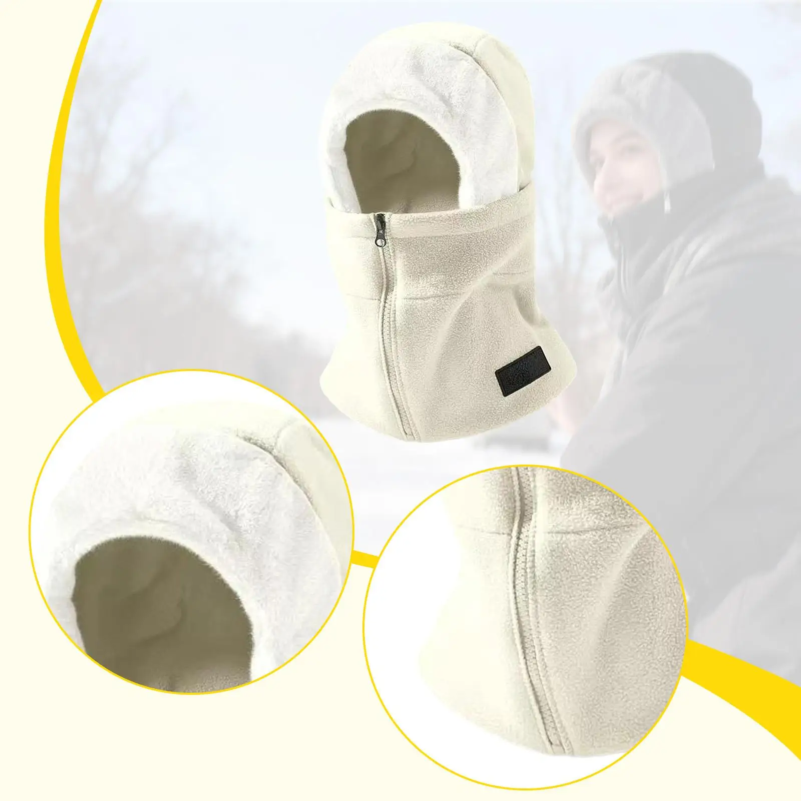 قناع التزلج بالاكلافا غطاء الوجه تنفس مقاومة للماء لينة يندبروف الرقبة الجراب وشاح للتزلج على الجليد ركوب الدراجات #5