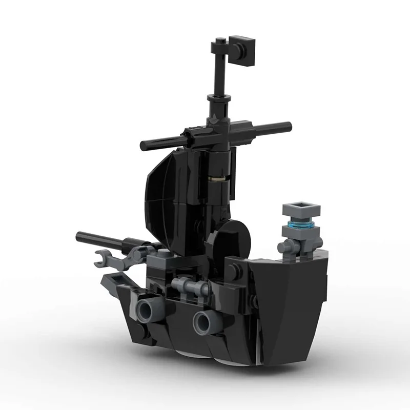 Строительные блоки пиратского корабля MOC, креативный черный жемчужный корабль, парусник, настольное украшение, сборная модель, игрушка-головоломка, подарок на день рождения