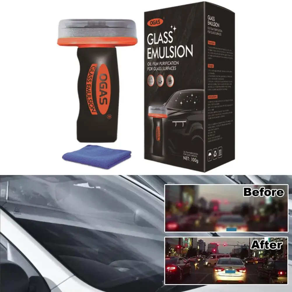 مزيل فيلم الزيت الزجاجي المقاوم للماء لتنظيف الزجاج الأمامي فرشاة تنظيف طلاء العلاج طقم صيانة السيارة الملحقات الأساسية