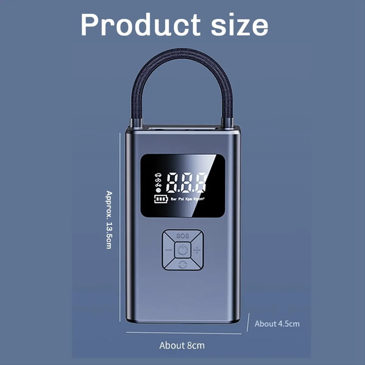 

ABJV 4000mAh Portable Car Air Compressor 150PSI Electric Wireless Air Pump Tire Inflator Pump for Motorcycle Bicycle Car Ball