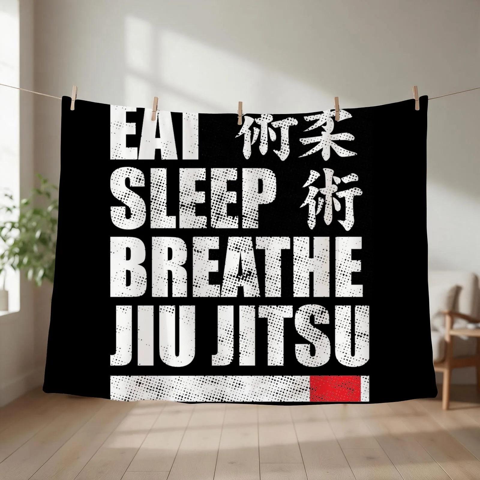 Eat Sleep Breathe Jiu Jitsu Throw Blanket couch cozy soft plush fuzzy picnic outdoor blanket