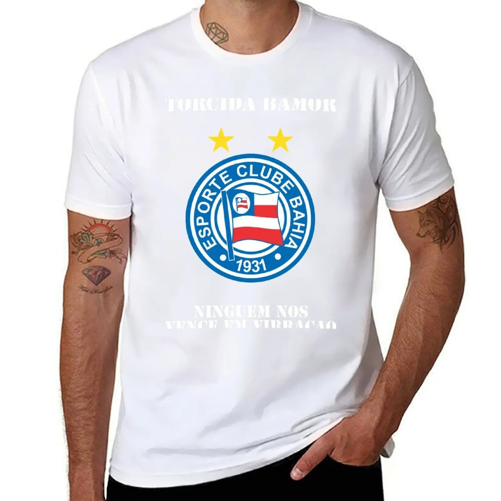 

Футболка BAHIA FC, дизайнерская мужская футболка, футболка с рисунком
