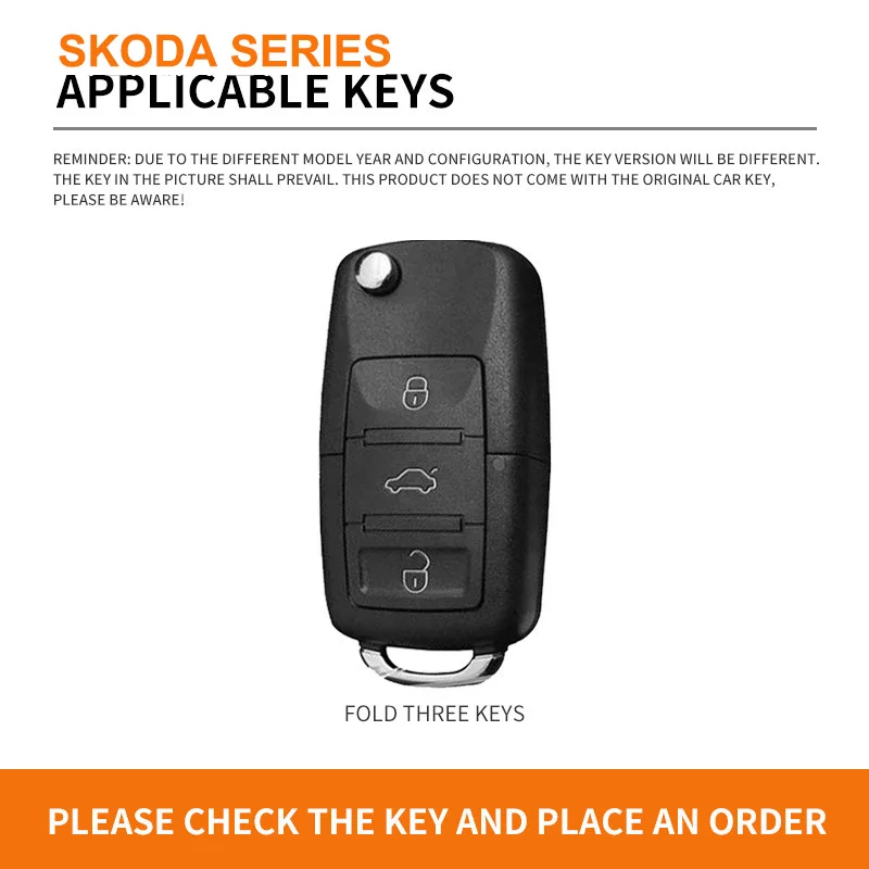 Car Folding Remote Key Fob Case Cover Protector Holder Shell For Skoda Octavia A5 A7 Fabia Superb Kodiaq Keychain Accessories