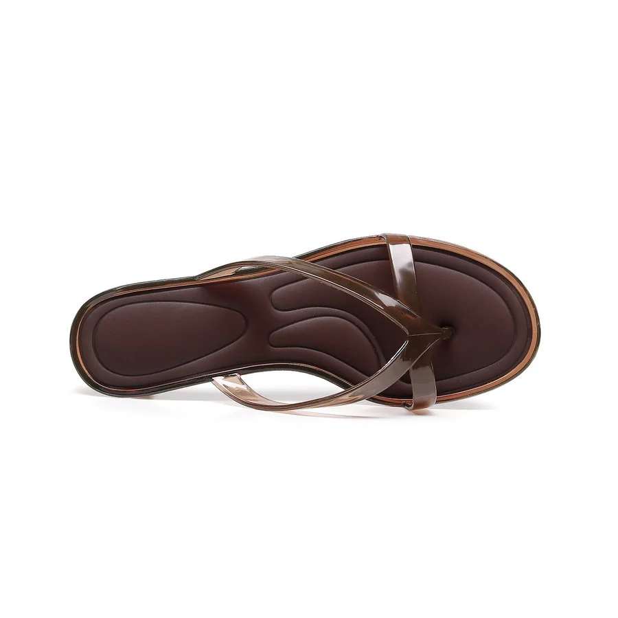 Minimalist Parisian Heeled PVC Sandals Women's Open Toe Post Kitten Heel Sleek Slip On Shoes Summer Casual Poolside Beach Sandal image 3