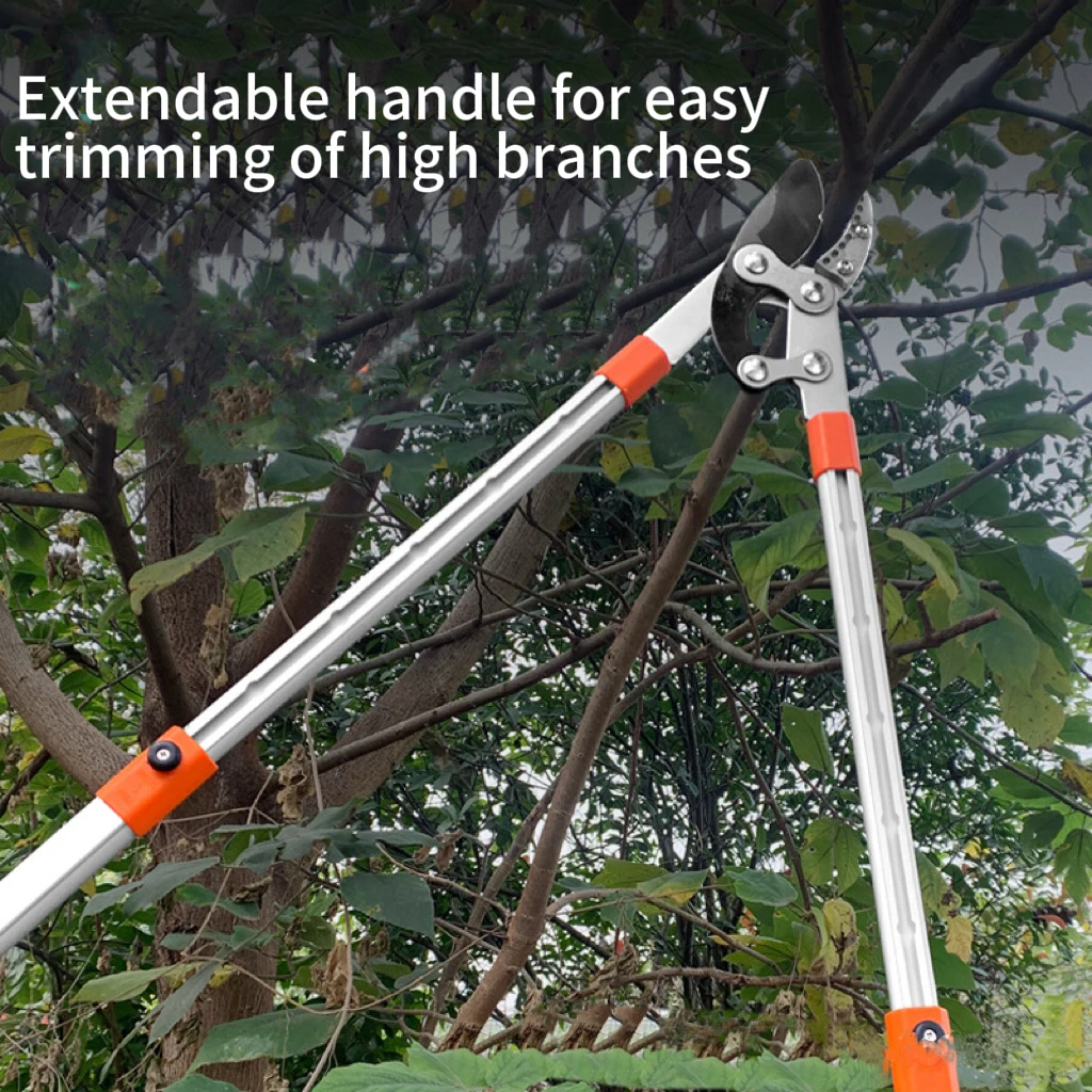 

Heavy-duty pruning shears with telescopic shark mouth for cutting branches; garden shears for powerful trimming SK5