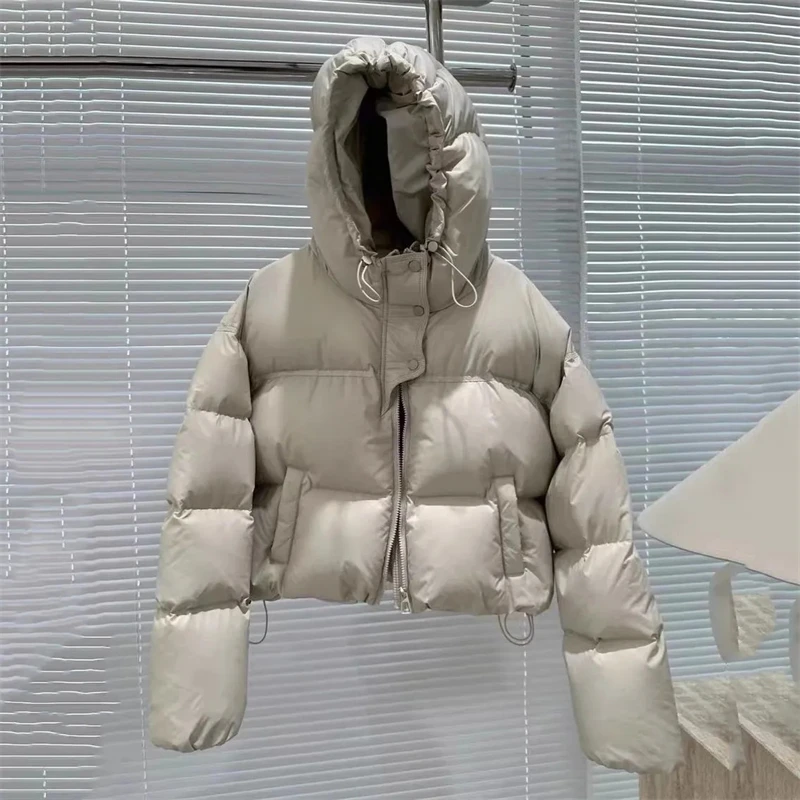 Parkas de algodón con capucha para mujer, Abrigo acolchado de algodón grueso, chaqueta informal de invierno, novedad de 2024