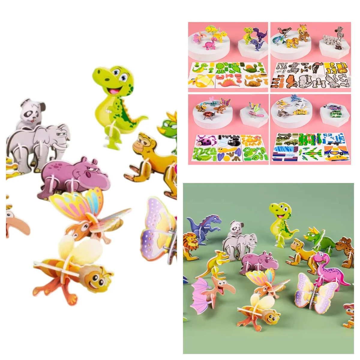 

50pcs/bag 3D Animals Foam Puzzle Educational Toys For Kids Birthday Party Favor Guest Gift Classroom Rewards Goodie Fillers